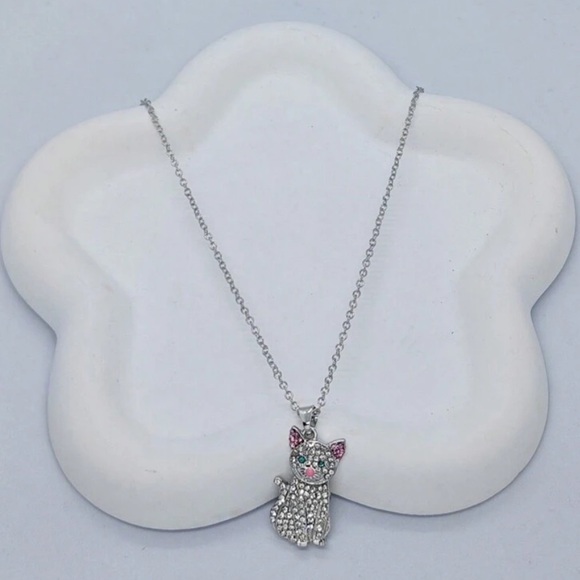 Cubic Zirconia Cat Necklace - Picture 6 of 8